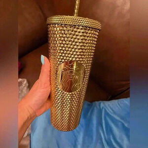 Starbucks Gold Studded Bling Venti Tumbler Holiday 2022